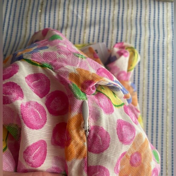 Sandro París Smiley Mini Dress Multicolored Short Sleeve Sz 34 US XS NWT - Picture 13 of 16